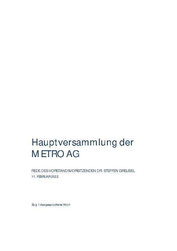 Vorstandsrede
