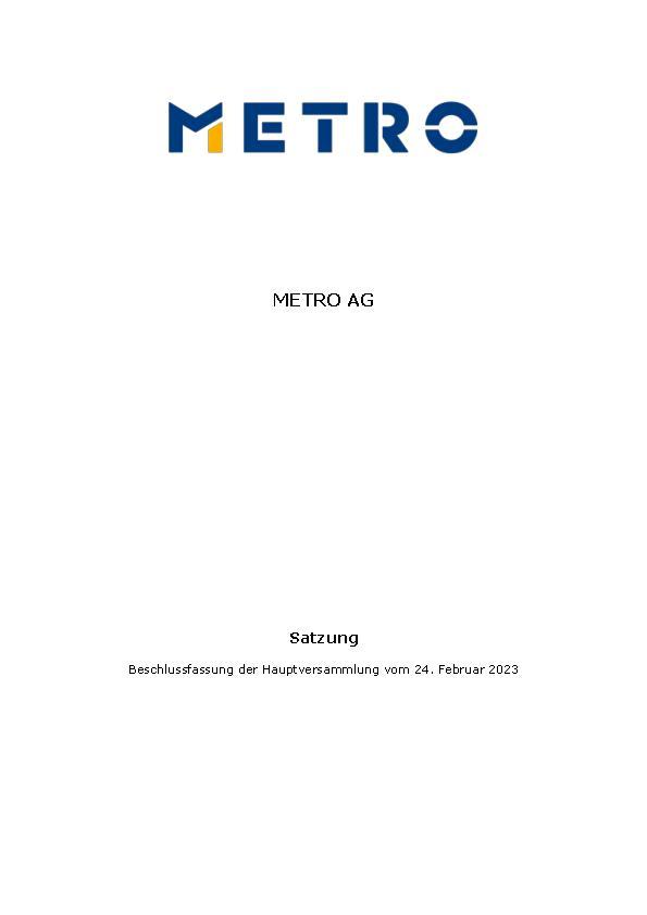 Satzung der METRO AG