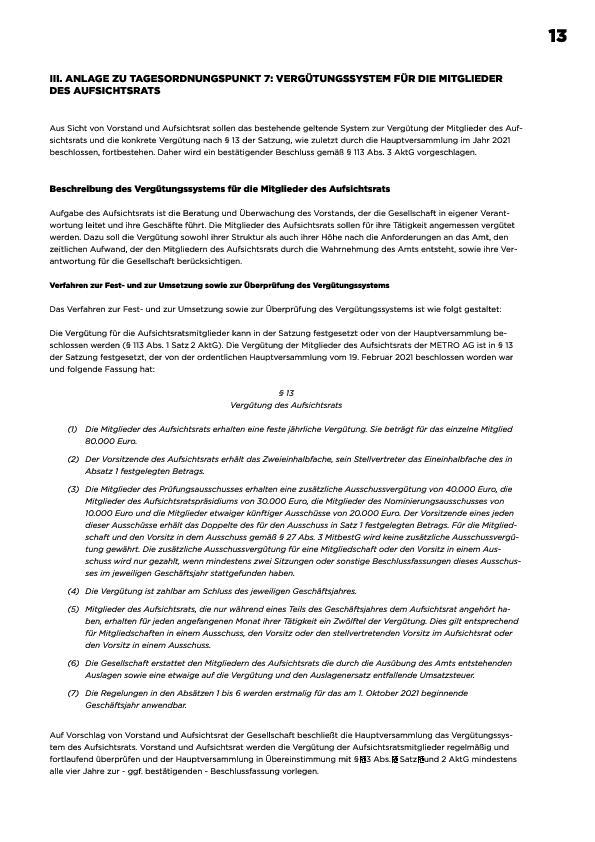 Vergütung der Mitglieder des Aufsichtsrats